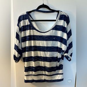 Blue and white stripped top